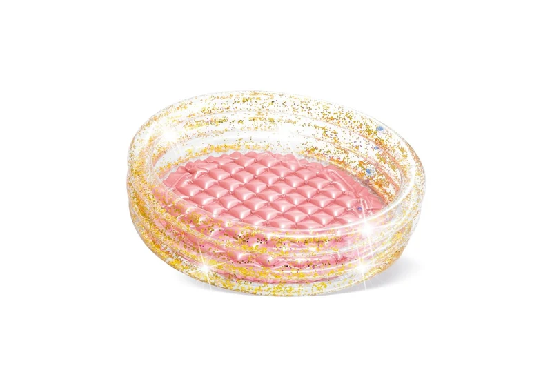 Intex mini glitter opblaasbaar zwembad 86cm x 25cm Roze/Goud