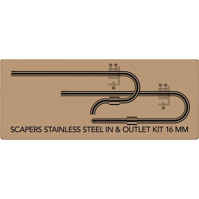 SF SCAPERS STAINLESS STEEL IN&OUTLET KIT 16 MM
