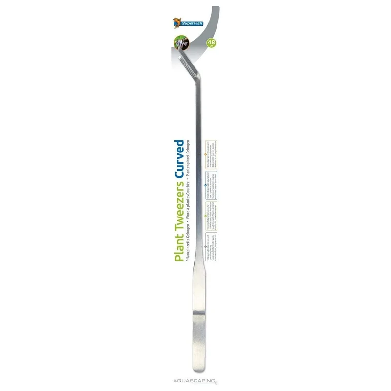 SF STAINLESS STEEL PLANT TWEEZERS 48 CM CURVED
