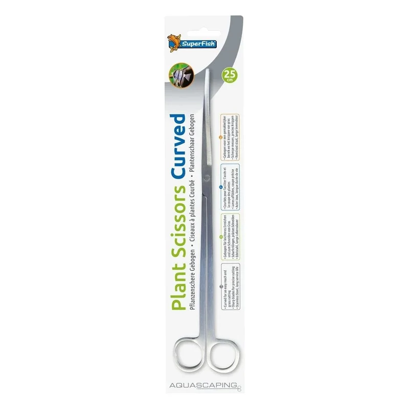 SF STAINLESS STEEL PLANT SCISSORS 25 CM CURVED