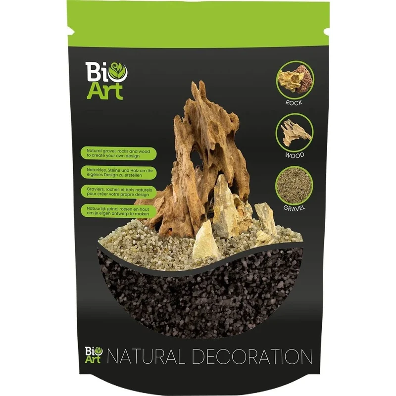 BIOART GRAVEL ZWART 800 GRAM