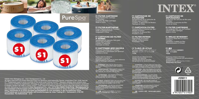 Intex filterpatroon S1 PureSpa 6 stuks