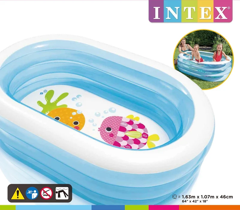 Intex My Sea Friends Pool kinderzwembad 163cm x 107cm x 46cm