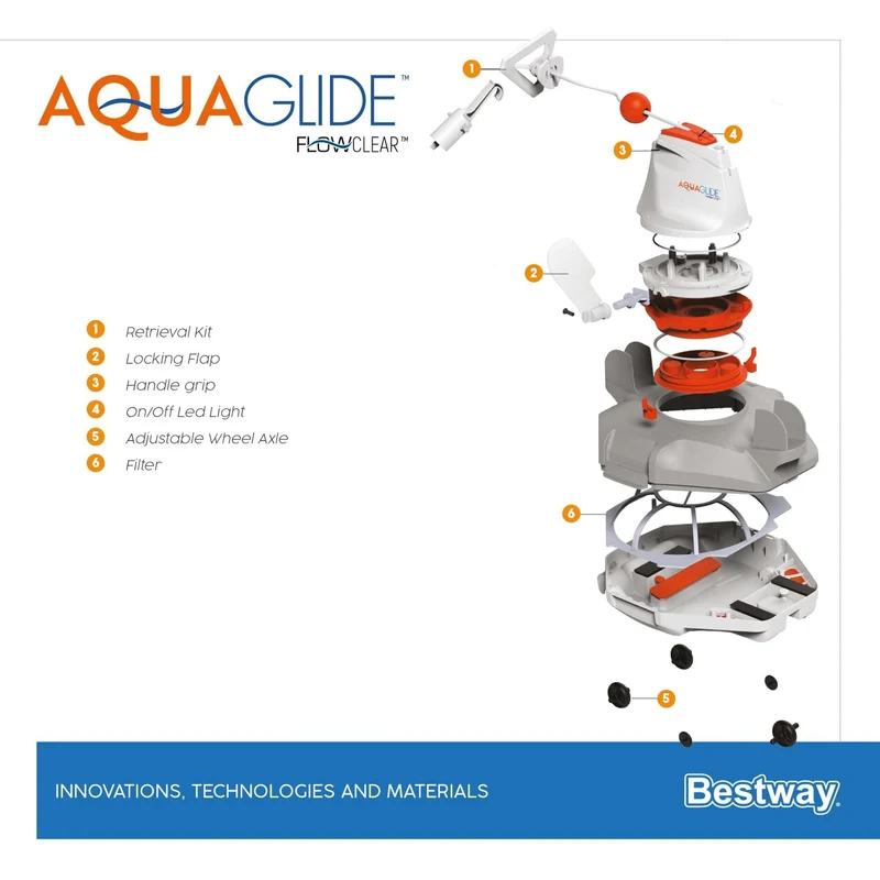 Bestway Flowclear Aquaglide bodemstofzuiger