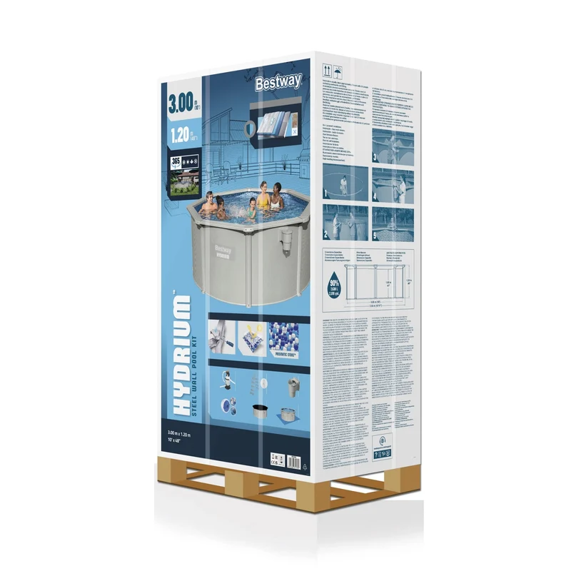 Bestway Hydrium Alderney metalen zwembad Ø300cm x 120 cm