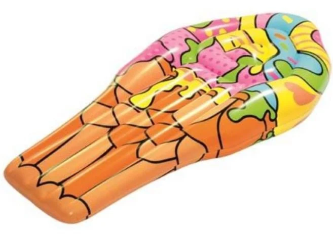 Bestway luchtbed softijs 188 cm x 95 cm vinyl oranje