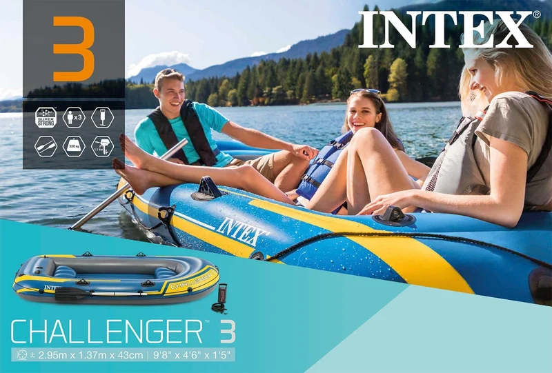 Intex Challenger 3 opblaasboot set