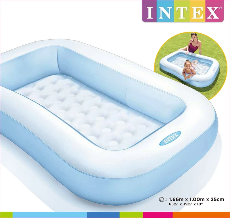 Intex Rechthoekig Opblaas zwembad 166 cm x 100 cm x 25 cm