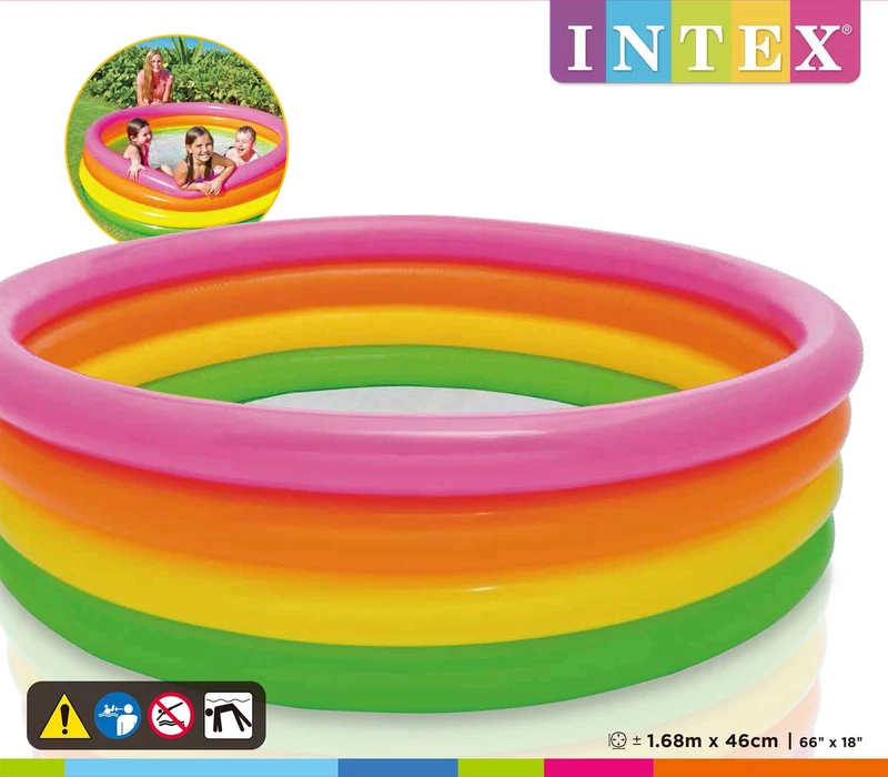 Opblaasbaar Intex kinderzwembad Sunset Glow Multi 168cm x 46cm