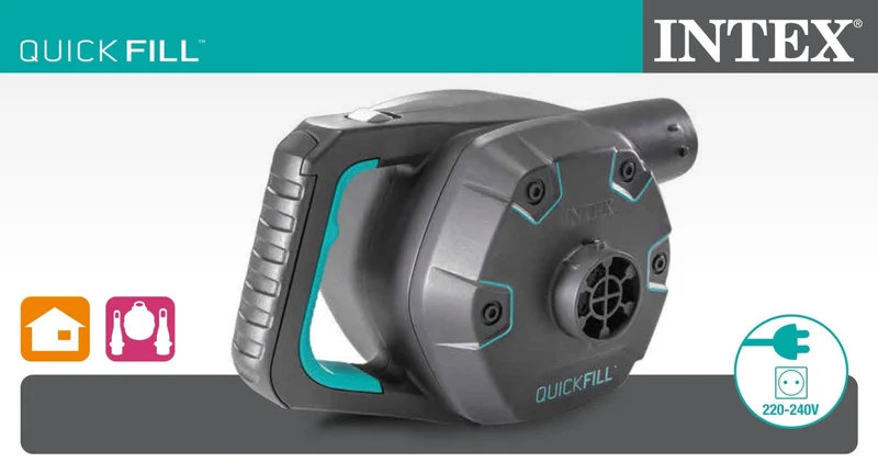 Intex elektrische opblaaspomp met slang 230V
