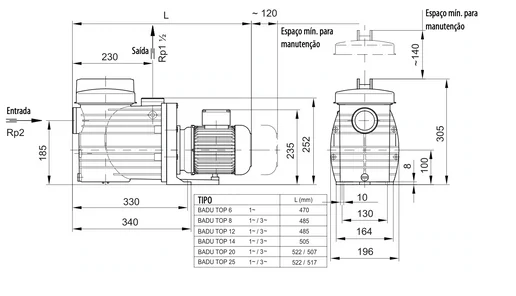 Bomba Filtração BADU BETTAR