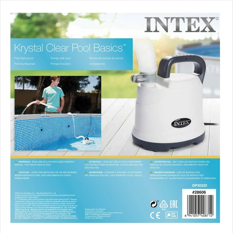 Intex Dompelpomp – Zwembad leegpompen met afvoerslang van 5 meter