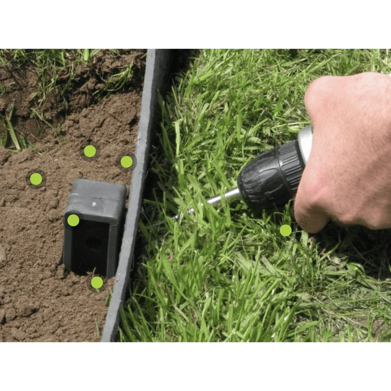 Pack de 10 piquets Ecopic Gris - 38CM x 4CM x 4CM - Piquet pour bordure Ecolat ECOO