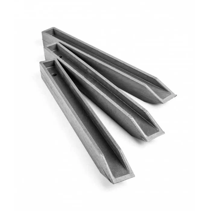 Pack de 10 piquets Ecopic Gris - 58CM x 4CM x 4CM - pour bordure Ecolat