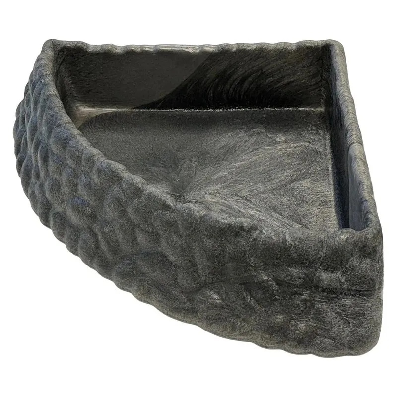 REPTO DECO CORNER DISH GREY XL
