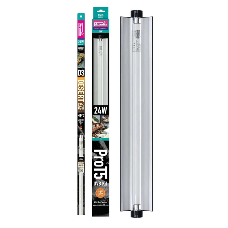 ARCADIA PRO T5 UVB KIT DESERT 12% UVB 24 WATT