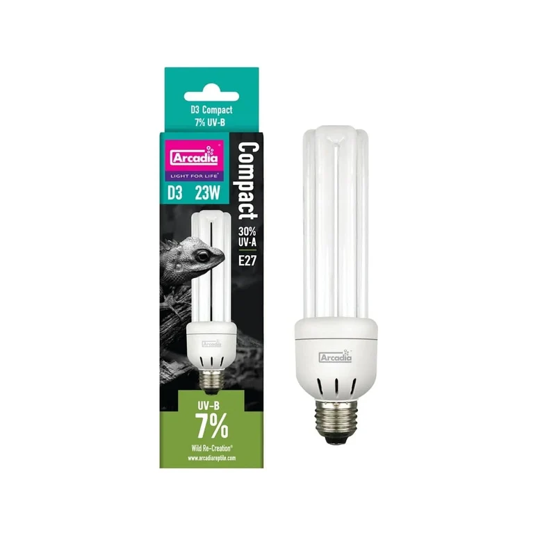 ARCADIA D3 COMPACT BULB 7% UVB 23 WATT