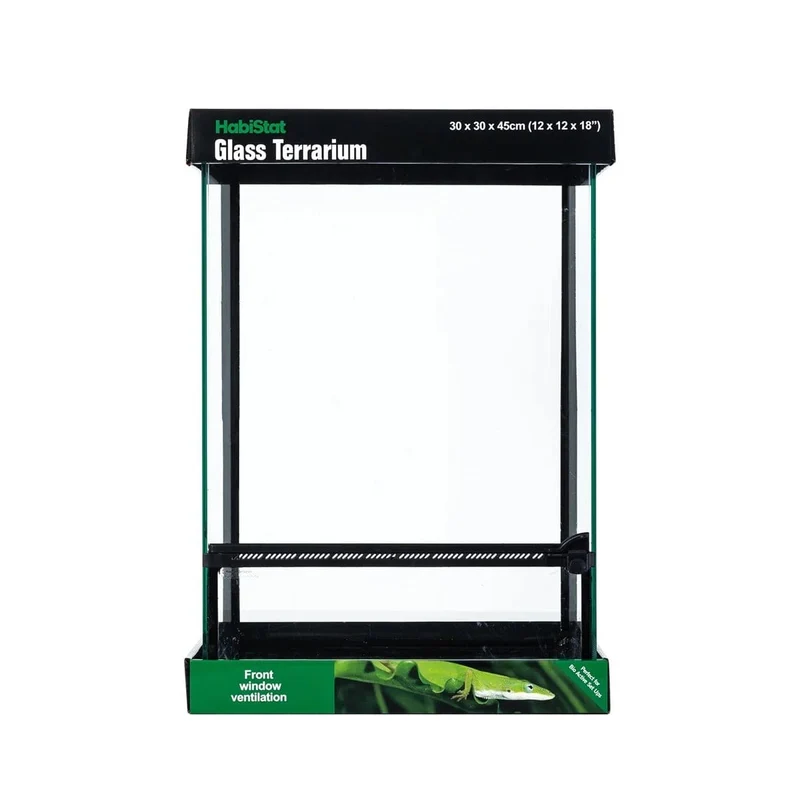 HABISTAT GLASS TERRARIUM 30 X 30 X 45CM BUILT