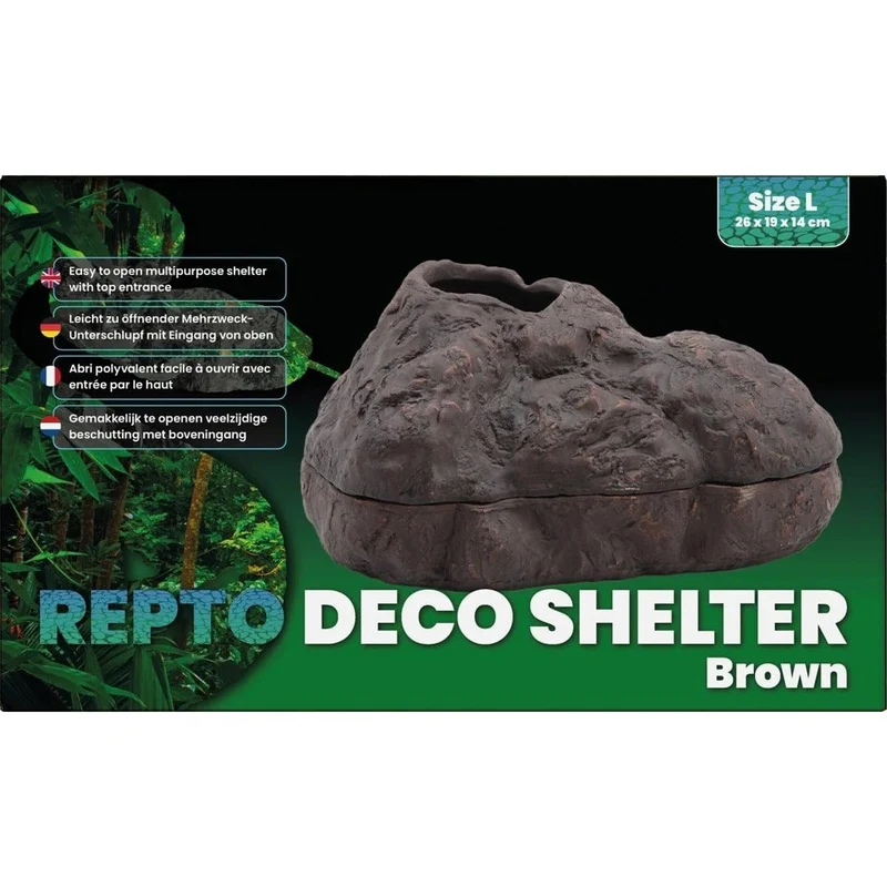 REPTO DECO SHELTER BROWN L