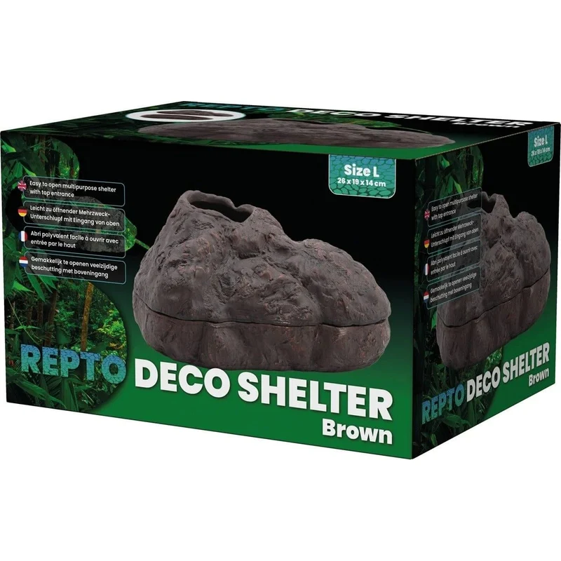 REPTO DECO SHELTER BROWN L