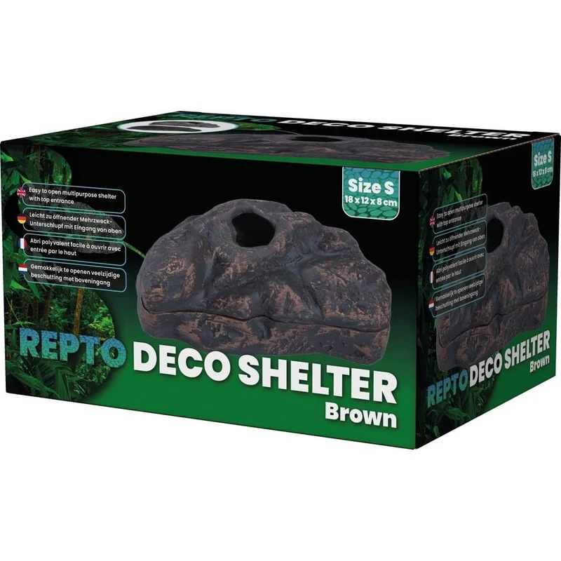 REPTO DECO SHELTER BROWN S