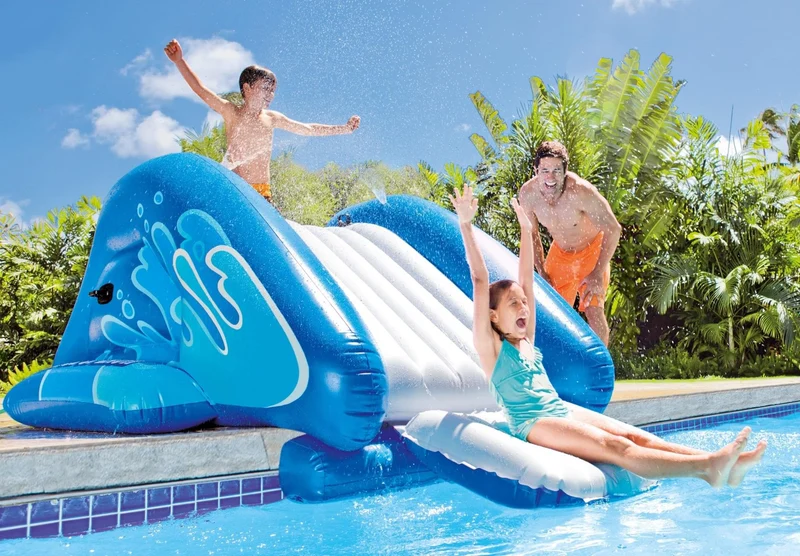 Intex opblaasbare water glijbaan (met reparatiesetje)