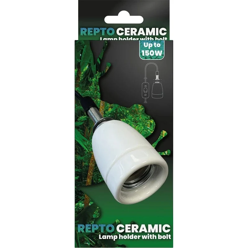 REPTO CERAMIC E27 LIGHT HOLDER WITH BOLT