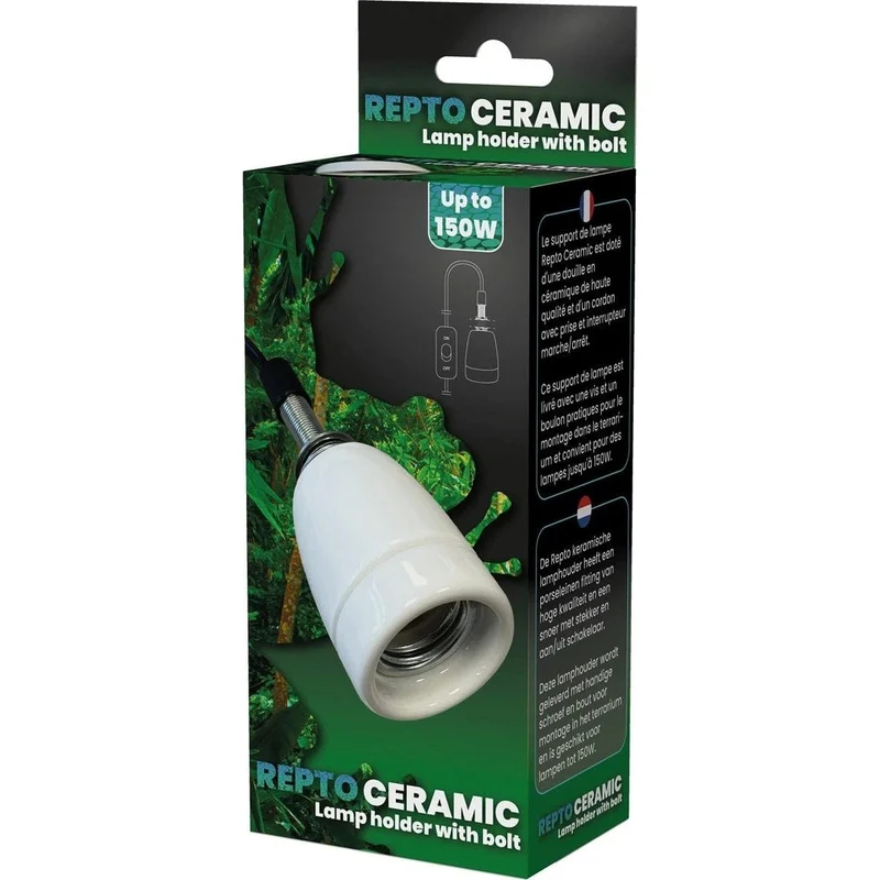 REPTO CERAMIC E27 LIGHT HOLDER WITH BOLT
