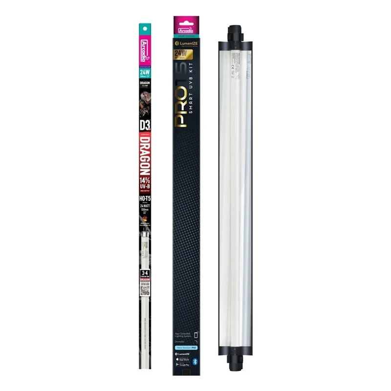 LUMENIZE PRO T5 UVB KIT DRAGONLAMP 14% UVB 24 WATT