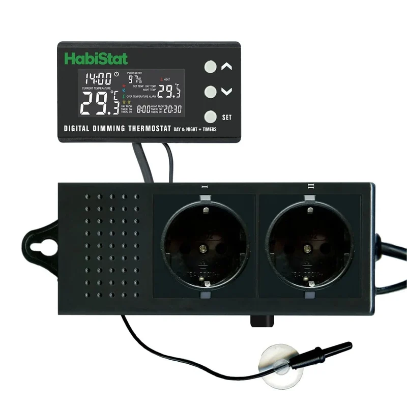 Habistat DIGITAL Dimming Thermostat DAY/NIGHT TIMER 600 WATT - Thermostat Jour/Nuit avec Timer