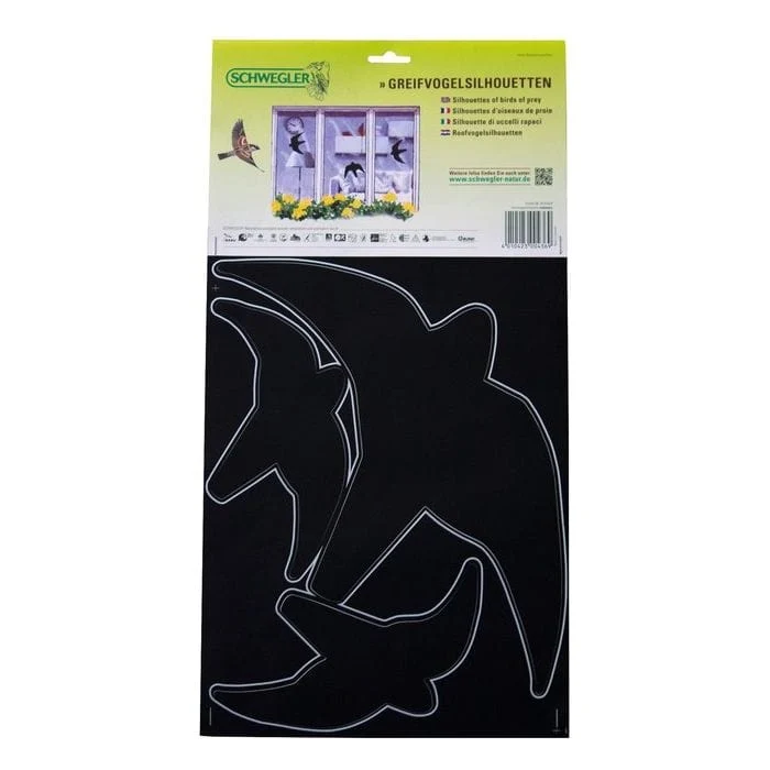 Silhouettes d'oiseaux de proies Noir