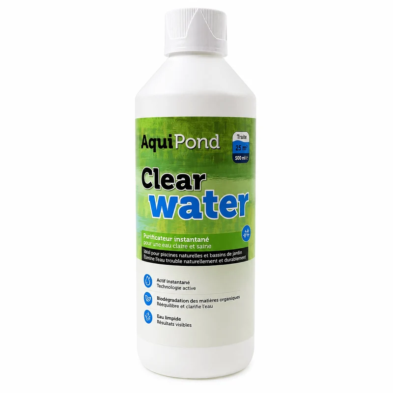Aquipond ClearWater 25M³ - Agit efficacement sur l'eau verte - Clarifiant instantané