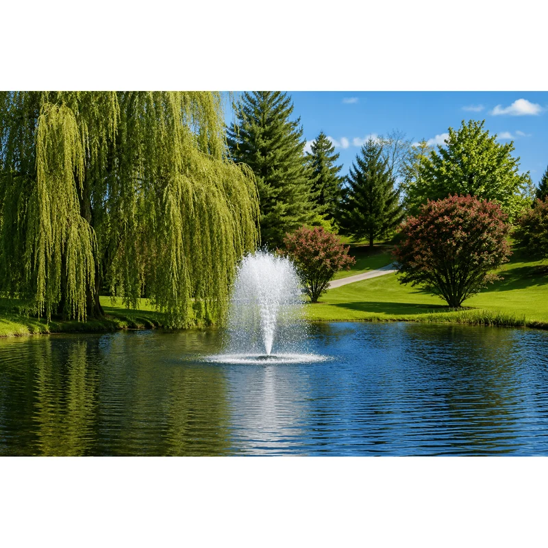 Fontaine flottante Kasco 2400EJF – 500W - Aération, oxygénation et mise en valeur des étangs jusqu'à 1 000 m²