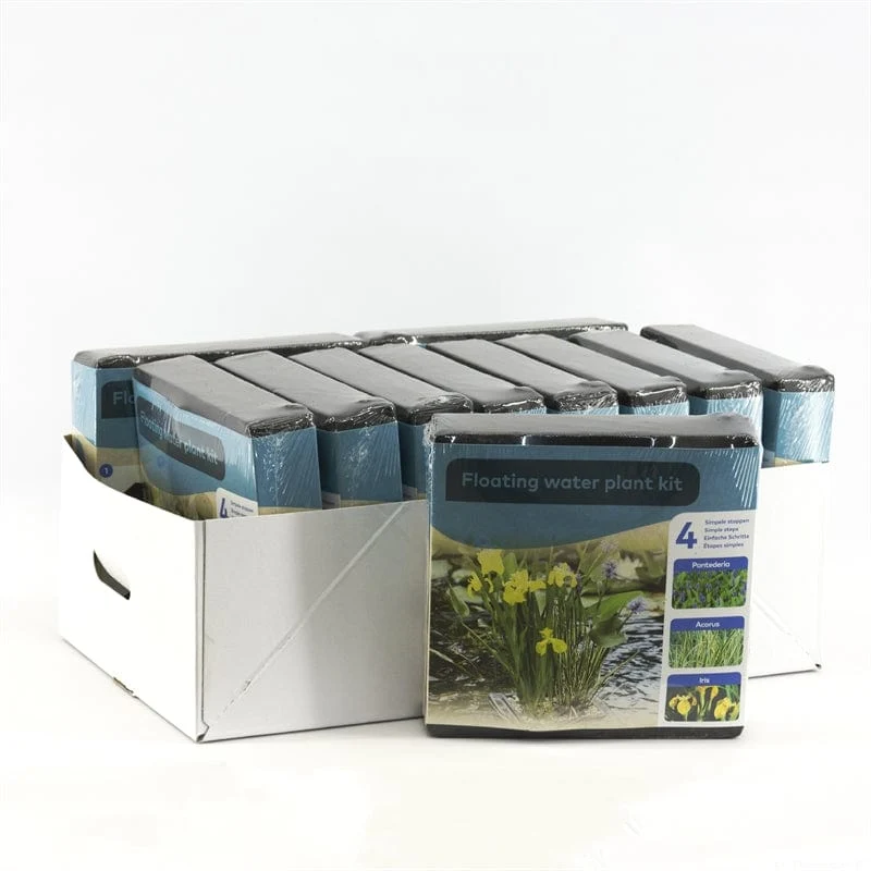 Panier flottant Pontederia-Acorus-Iris - En kit tout-en-un - En panier flottant