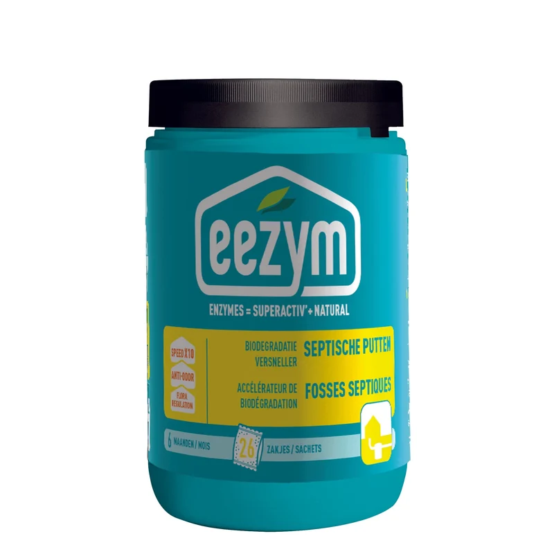 Accélérateur de biodégradation fosses sept. 6 mois (sachets solubles) - Eezym