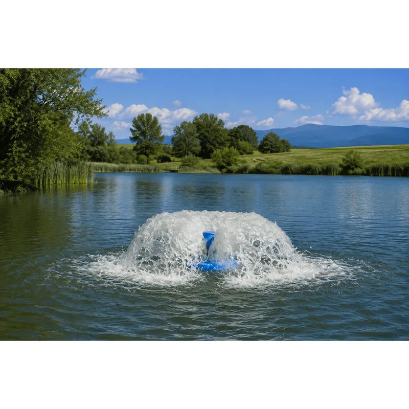 Aérateur de surface haute performance pour étang naturel - Aquitechnics - Émulseur pour étang