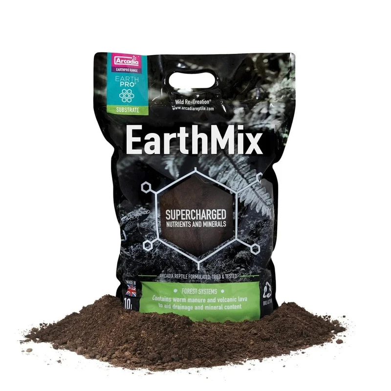 ARCADIA EARTHMIX 10 LITRE - Terreau spécial terrarium humide - Sac de 10L