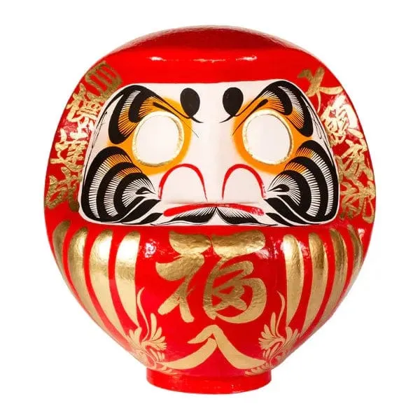 Daruma Traditionnel Rouge 65 cm - Chance