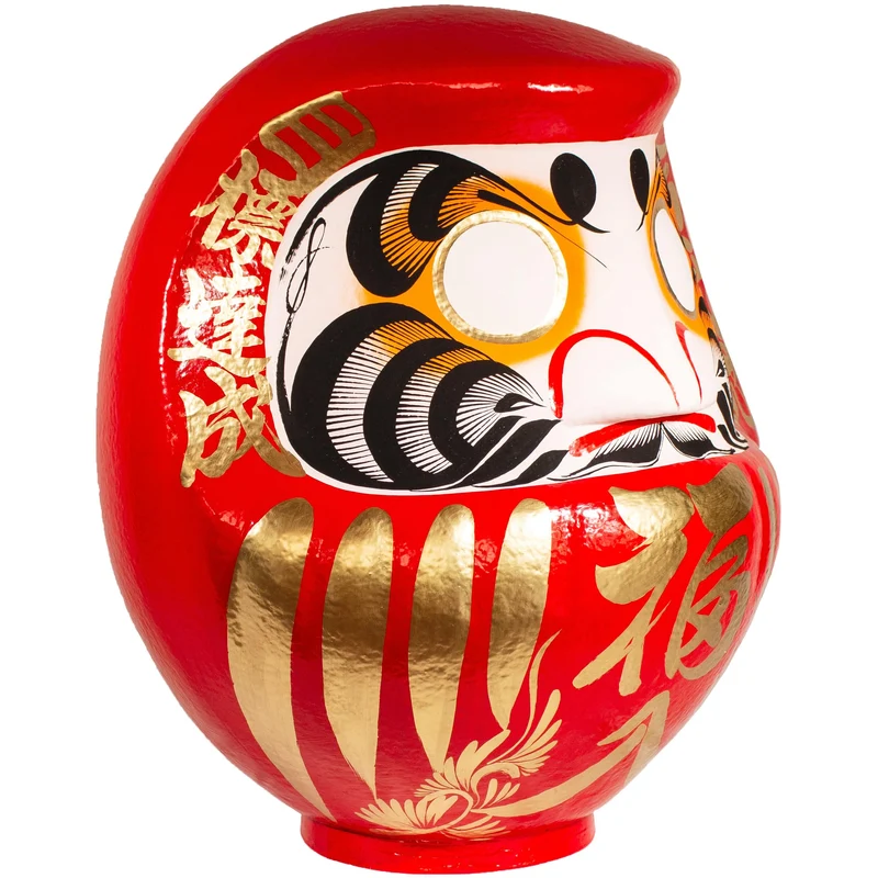 Daruma Traditionnel Rouge 65 cm - Chance