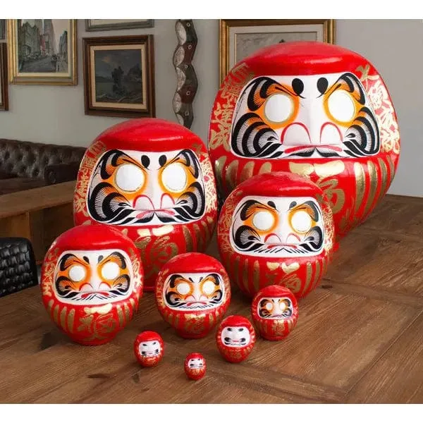 Daruma Traditionnel Rouge 65 cm - Chance