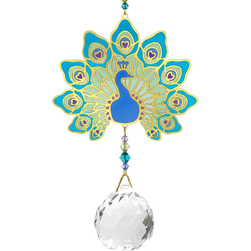 Cristal Feng Shui Pavo Real