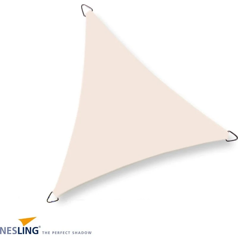 Toile d'ombrage triangle IMPERMEABLE 4M x 4M x 4M - Couleur Crème