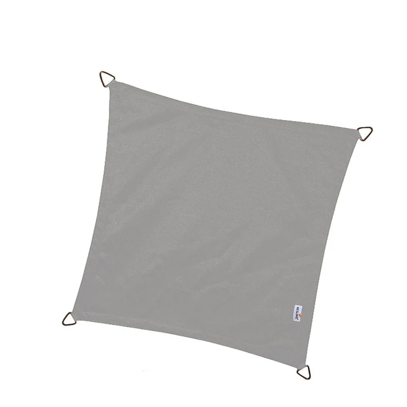 Toile d'ombrage carré IMPERMEABLE 5M x 5M - Couleur Gris