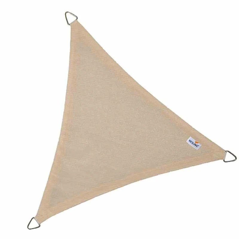 Toile d'ombrage triangle 5M x 5M x 5M - Couleur Crème
