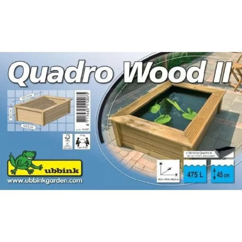 Ubbink Quadro Wood II 475L - Décor en bois pour Quadro 6