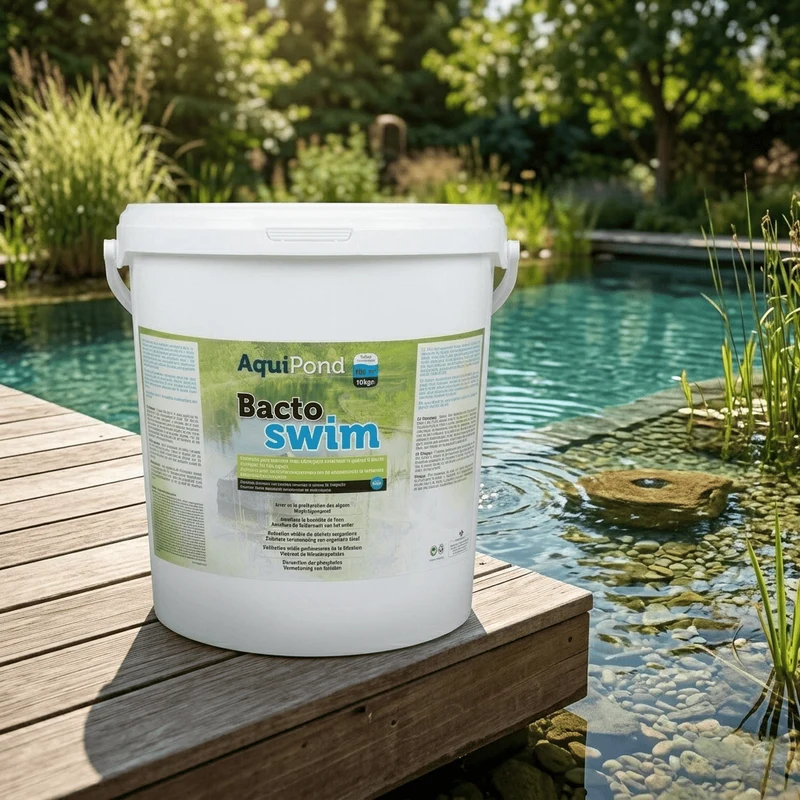 Aquipond BactoSwim Bactéries pour Piscine Naturelle – 10 Kg – Favorise un environnement équilibré pour limiter naturellement la présence d’algues et de vase – Convient aux piscines de 50 à 100 m²
