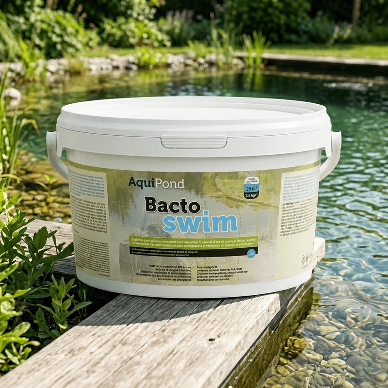 Aquipond BactoSwim Bactéries pour Piscine Naturelle – 2,5Kg – Favorise un environnement équilibré pour limiter naturellement la présence d’algues et de vase – Pour piscine de 10 à 25M²
