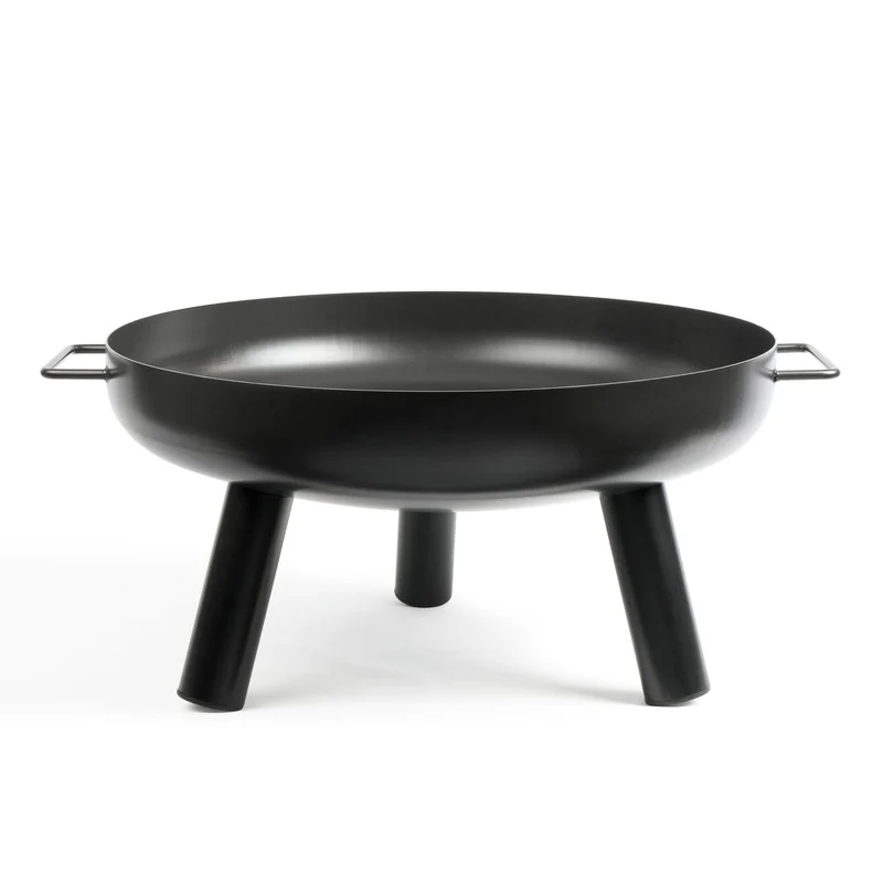 Brasero 60CM - Acier noir - Idéal pour terrasse & jardin