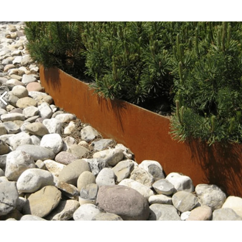 Bordures de jardin en acier corten - Supérieur Droit - Par 5 pièces