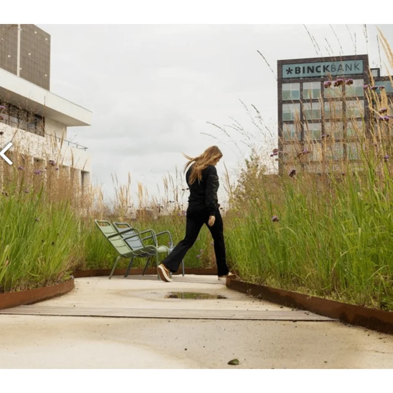 Bordures de jardin en acier corten - Supérieur Droit - Par 5 pièces